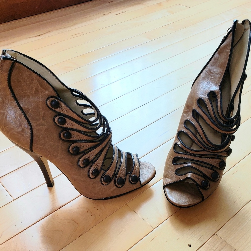 Military style detailed heels